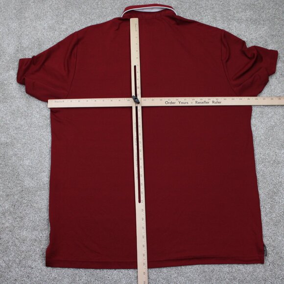 Under Armour Polo Shirt Mens XL Red UA Yuengling Logo Heatgear Loose Fit S/S - Picture 11 of 14